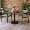 Bàn Ghế Cafe Nệm Xanh Tựa Cong 99%