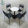 Bàn Ghế Cafe Sắt 3 Lá Màu Đen 99%
