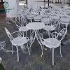 Bàn Ghế Cafe Sắt Mỹ Thuật Màu Trắng 99%