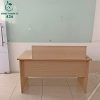 Bàn Nhân Viên Có Kệ Trên Cũ Màu Gỗ Sáng