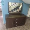 Bàn Phấn Cũ Màu Nâu Có Gương Soi Khổ Lớn 1m2