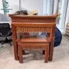 Bàn Thờ Gỗ Cũ Kèm Bàn Cơm Nhỏ Đồng Bộ