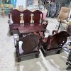 Bộ Salon Phòng Khách Cũ Màu Nâu Đỏ