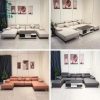 Bộ Sofa Góc Chữ L Bọc Da Màu Xám Sang Trọng Mới 99% (Nhiều Mẫu)