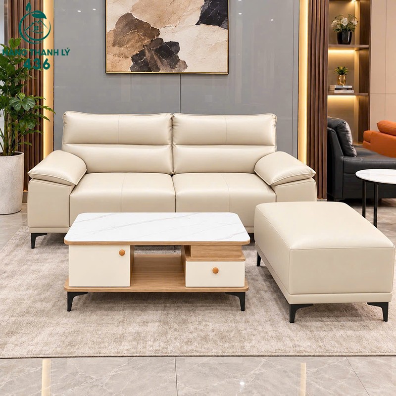Ghế Sofa Bọc Da Màu Kem Kèm Đôn Rời Mới 99% (Nhiều Mẫu) ghe-sofa-boc-da-mau-kem-kem-don-roi-moi-99-nhieu-mau-3 Ghế Sofa Bọc Da Màu Kem Kèm Đôn Rời Mới 99% (Nhiều Mẫu)