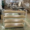 Kệ Sách 1m2 4 Tầng Khung Sắt Sơn Trắng Mặt Gỗ Mới 99%