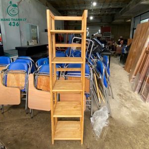 Kệ Sách Cũ Gỗ 5 Tầng Dạng Đứng