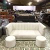Sofa Băng Bọc Vải Màu Trắng Kem 1m9 Mới 99%
