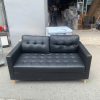 Sofa Băng Cũ Da Đen 2 Chỗ Ngồi