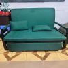 Sofa Bed Cũ Bọc Vải Màu Xanh Rêu