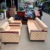 Sofa Bộ Cũ Màu Kem Gồm Băng Dài Và Ghế Đơn