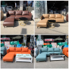 Sofa Góc L Bọc Da Có 3 Gối Tựa Lưng Mới 99% (Nhiều Mẫu)