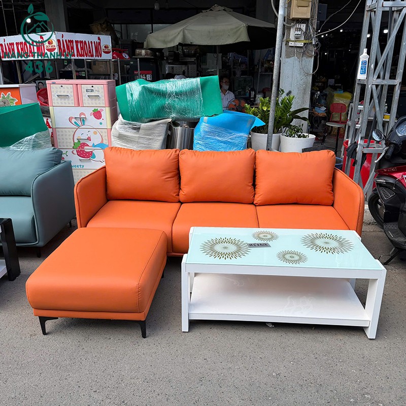 sofa-goc-boc-da-co-3-goi-tua-lung-moi-99-nhieu-mau-7 Sofa Góc L Bọc Da Có 3 Gối Tựa Lưng Mới 99% (Nhiều Mẫu)  