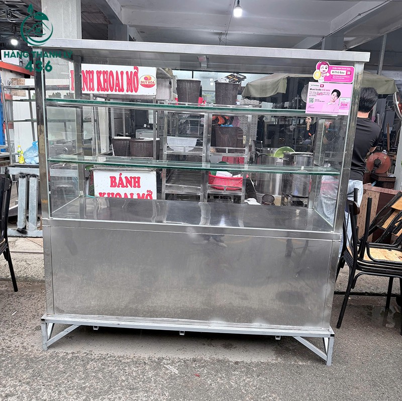tu-inox-cu-co-canh-mo-va-ngan-keo-1m6-2 Tủ Inox Cũ Có Cánh Mở Và Ngăn Kéo 1m6  