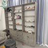Tủ Kệ Gỗ Cũ 2m2 Màu Xám Vân Gỗ