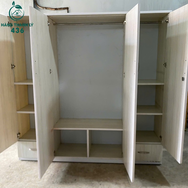 Tủ Quần Áo Nhựa Cũ 4 Cánh Có 2 Hộc Kéo tu-quan-ao-nhua-cu-4-canh-co-2-hoc-keo-2 Tủ Quần Áo Nhựa Cũ 4 Cánh Có 2 Hộc Kéo