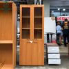 Tủ Tài Liệu Cũ 2 Cánh Kính Phối Gỗ Nâu 80cm