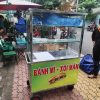 Xe Bán Đồ Ăn Vặt Cũ Có Khung Kính